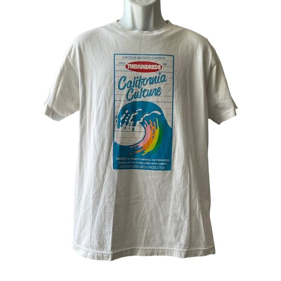 The Hundreds California Culture Spray Paint Label Graphic Tee Shirt Size Med - Picture 1 of 7